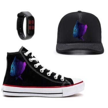 Imagem de Kit Baby Groot Tênis Relógio E Boné Infantil E Adulto Novidade - Milen