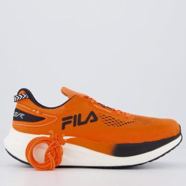 Imagem de Tênis Fila Racer T2 Xtreme Laranja e Preto, 41