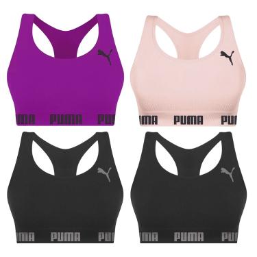 Imagem de Kit 4 Tops Puma Nadador Sem Costura Feminino