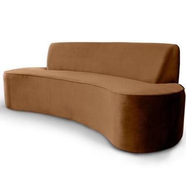 Imagem de Sofá 4 Lugares Sala de Estar 260 cm Bélgica Veludo Telha - Gran Belo