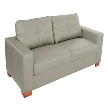 Imagem de Sofá 2 Lugares Sala de Estar Pés Madeira kenny 160 cm Couro Avelã - Gran Belo