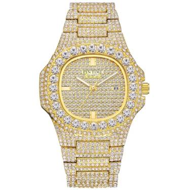 Imagem de Relógio unissex de diamante de luxo masculino e feminino com calendário, quartzo, ouro rosa, prata, aço inoxidável, Z - ouro