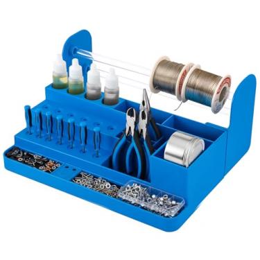 Imagem de Leinuosen Suporte de carretel de solda antiderrapante, fluxo, pasta e caixa de armazenamento de peças pequenas com pés antiderrapantes