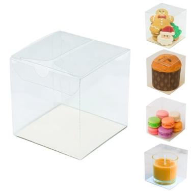 Imagem de 500 Caixinhas Acetato 8x8x8cm Para Doces Lembrancinhas Ref14 Transparente
