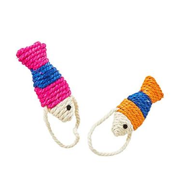 Imagem de AYNEFY Arranhador de Gato Em Forma de Peixe, Material de Sisal, Brinquedo Multiuso Divertido para Gatos e Gatinhos Internos Com Função de Cuidado de Garra