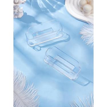 Imagem de 2 porta-cartões de visita de acrílico, porta-cartão de visita transparente transparente, suporte de cartão de visita para clínicas, agências de viagens, locação, escritório, lojas, cabines de feiras