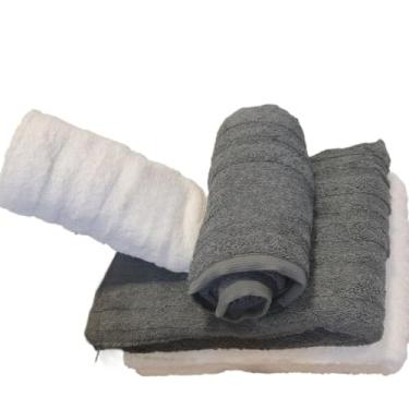 Imagem de Kit Toalha, Kit com 03 Toalha de Banho Grande E Grossa(Volume Extra) Azul Marinho Ou Branca Ou Cinza Ou Grafite(2 Cinza Grafite / 1 Branco)