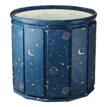 Imagem de Banheira dobrável azul grande para banho de gelo portátil