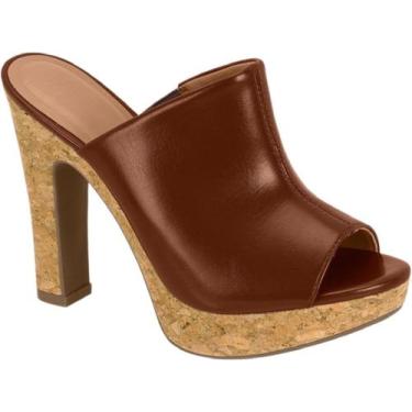 Imagem de Tamanco Vizzano 6292.281 De Salto Alto e Meia Pata, 37, Capuccino, Nat