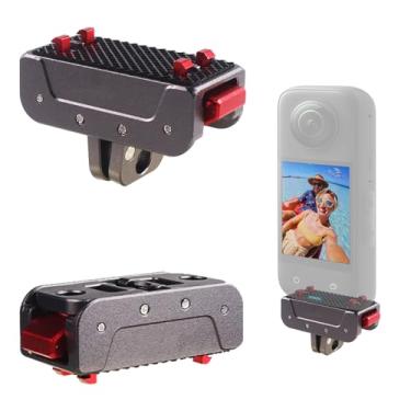 Imagem de LOTUS POWER Adaptador magnético de liberação rápida compatível com Insta360 X5 / ACE/ACE PRO/ACE PRO2, suporte de montagem de liberação rápida com interface de montagem de 1/10.2 cm para tripés e