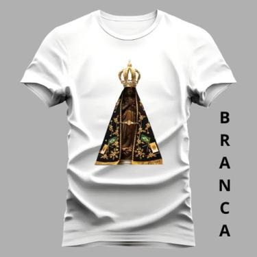 Imagem de Camiseta Unissex Camisa Estampada Nossa Senhora Aparecida 100% Algodão