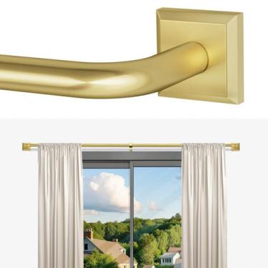Imagem de Varão de cortina RBYCOS Gold 122-229 cm em aço inoxidável pesado