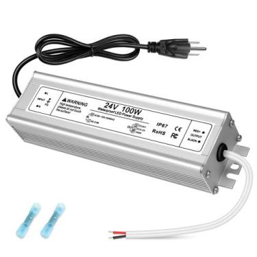 Imagem de Transformador FLETERGIB 24V 100W Fonte de alimentação LED IP67 110V