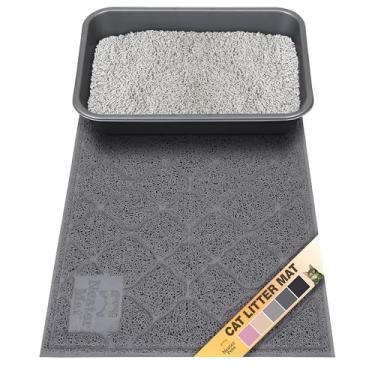 Imagem de Neater Pets Tapete de areia para gatos, tapete grosso e durável para caixa de areia, almofada armadilha captura bagunça para proteger pisos internos, macio em patas de gatinho, suporte antiderrapante