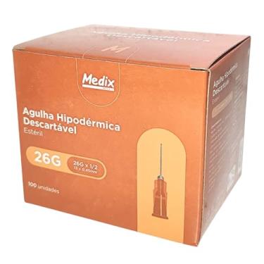 Imagem de Agulha Hipodérmica Descartável Medix 100 Un Tamanho:13x0,45