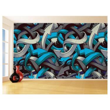 Imagem de Papel De Parede Arte Graffiti Mural Setas Cor 3,5M Tra141 - Você Decor