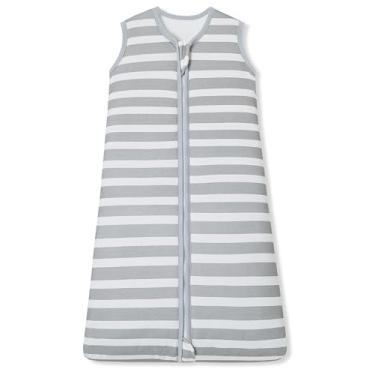 Imagem de Chilsuessy Rayon feito de saco de dormir de bambu para bebês 1,5 Tog, cobertor usável, saco de dormir para bebês e crianças, G (12-18 meses), listrado