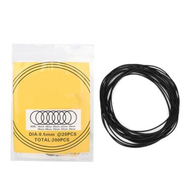 Imagem de HEEPDD Observe As Juntas de Selo de Borracha Ferramenta de Reparo para Relojoeiros e Trabalhadores, Vedantes de Capa Traseira de 200 Mpcs para Relojoeiros e Trabalhadores, Vedações de 200pcs na Capa para Assistir Borracha, Flexível e (Anel à prova d'água de 0,5 mm)