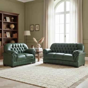 Imagem de Conjunto Sofá Rei 2 e 3 Lugares Couríssimo (VERDE)