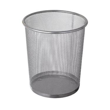 Imagem de Cesto De Lixo 9L Lixeira Aramado Prata Brw