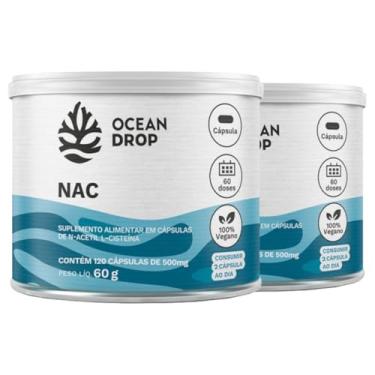 Imagem de Kit 2 NAC Acetilcisteína Ocean Drop Vegano 120 Cápsulas