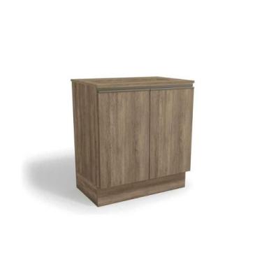 Imagem de Balcão de Cozinha Maxxi G744 p/ Cooktop 80cm Nogal/Nogal - Kappesberg