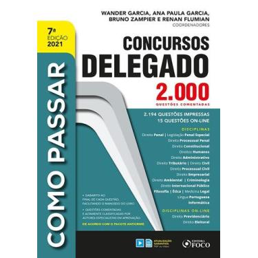 Imagem de Livro - COMO PASSAR EM CONCURSOS DE DELEGADO - 2.000 QUESTÕES COMENTAD