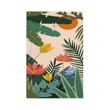 Imagem de Placa de cobertura para interruptor de luz, padrão floral, planta tropical, 1 gangue, sem dispositivo, placas de parede elétricas em branco, placa frontal decorativa para decoração de cabine de quarto