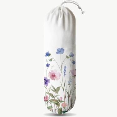 Imagem de Suporte de bolsa estética, dispensador de compras reutilizável, saco de compras de tecido decorativo para despensa de cozinha, presentes de inauguração de casa para mulheres, família, amigas, avó, mãe