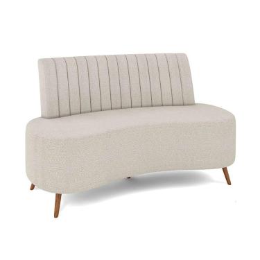 Imagem de Sofá 2 Lugares Living 135cm Pé Palito Maraú Bouclê K01 Verde