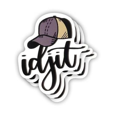 Imagem de Adesivo Idjit (3 peças) com frases motivacionais sarcásticas, citação humorística, decalque de vinil para Kindle, laptop, garrafa de água, capacete rígido de telefone, adesivo com citação de meme 7,6