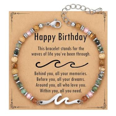 Imagem de PEITEN Pulseira de encorajamento, The waves of lifg you've beon shrough, Life is tough, But So Are You, Presentes atenciosos para amiga, irmã colega de trabalho, presentes inspiradores para mulheres