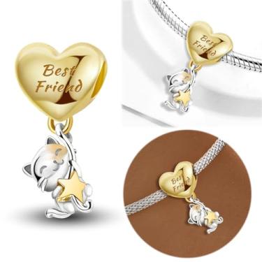 Imagem de 1 peça de berloque de prata elegante para mulheres, faça você mesmo e roupa diária combinando joias decoração presente para mamãe, 19.9*9.3mm, Prata, Sem Pedra Preciosa