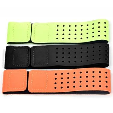 Imagem de Pacote com 3 pulseiras para monitor de frequência cardíaca, braçadeiras elásticas para rastreamento de fitness, compatível com Ot Burn & Ot Beat