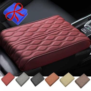 Imagem de Almofada de caixa de apoio de braço de carro de algodão com memória (estilo universal), almofada de caixa de apoio de braço de carro de esponja (estilo universal), almofada de caixa de apoio de braço