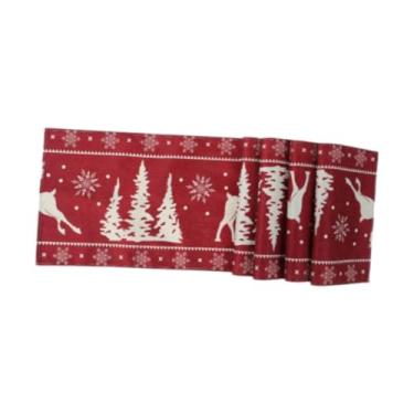 Imagem de Ｂｅｓｇａ Caminho de mesa natalino, capa para mesa de jantar, toalha de rústica portátil e versátil para festas de fim de ano em casa.