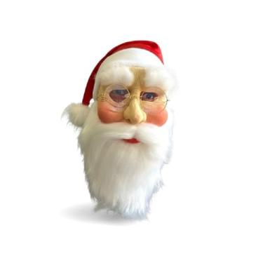 Imagem de Kit fantasia Papai Noel Máscara em látex + gorro + óculos