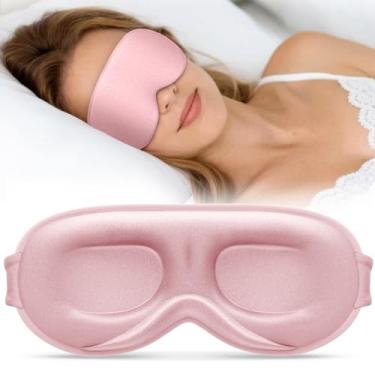 Imagem de Vynix Máscara de dormir para mulheres e homens - Máscaras de olhos 100% blackout para dormir - Máscara de dormir macia 3D para pessoas que dormem de lado - Extensões de cílios de pressão zero, sombra