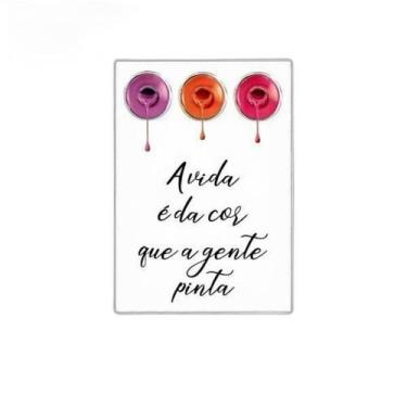 Imagem de Placa Decorativa Esmalte Frase 18X27Cm - Quadros On-Line