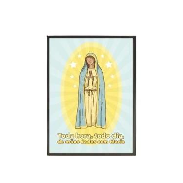 Imagem de Quadro De Mãos Dadas Com Maria Moldura Preta 24X18Cm - Quadros On-Line