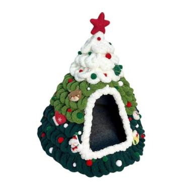 Imagem de Generic Cama/Esconda de Natal para Gatos, Acessório para Animais de Estimação, Casinha/Caverna de Feltro Aconchegante e Criativa em Formato de Toca para, Colorida