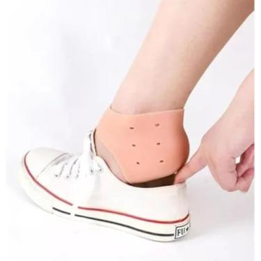Imagem de Protetor de Calcanhar em Silicone, Almofada para Pés, Alívio de Dor, Cor Pêssego, Par