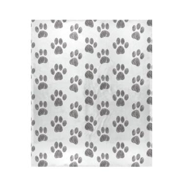 Imagem de Blueangle Cobertor de pata de cachorro super macio e quente, 127 x 152 cm, leve para todas as estações, cobertor aconchegante para cama, sofá, sofá, fácil de cuidar (282)