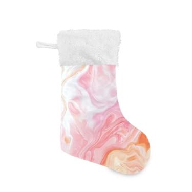 Imagem de GakkiGii Pacote com 2 meias de Natal de mármore de camuflagem mista, decoração grande para pendurar na parede da árvore da lareira, 45 x 31 cm