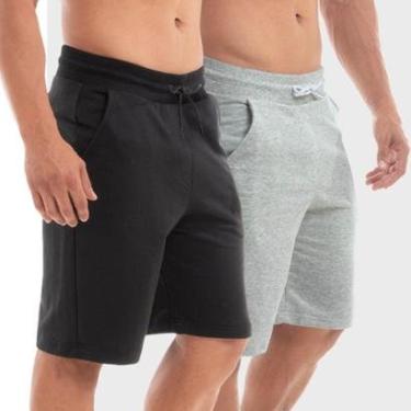 Imagem de Kit 2 Bermudas de Moletom Masculino Treino Academia Benellys -Masculino