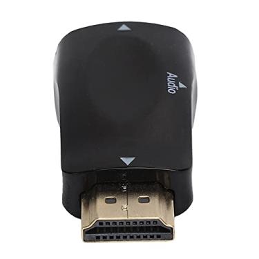 Imagem de Naroote Conversor de Adaptador Fêmea de Interface Multimídia VGA Macho para HD, Resolução 1080P, Adequado para Monitores/projetores, Preto