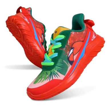 Imagem de Soulsfeng Tênis de corrida masculino, leve, moderno, estiloso, esportivo, treino, academia, tênis, caminhada, tamanho 5,5-15, Redflamingo, 40