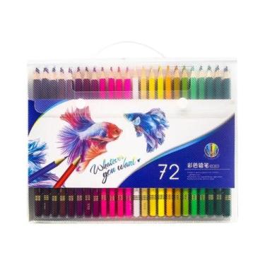 Imagem de Conjunto Profissional De Lápis De Cor a Óleo Para Madeira Macia 48/120