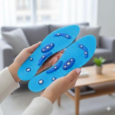 Imagem de Palmilha Magnética Massagem Terapia – Alívio Dores, Estresse e Ansiedade