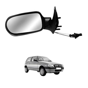 Imagem de Retrovisor Fiat Uno Economy 2009 2010 2011 2012 2 Portas Com Controle Lado Direito Passageiro